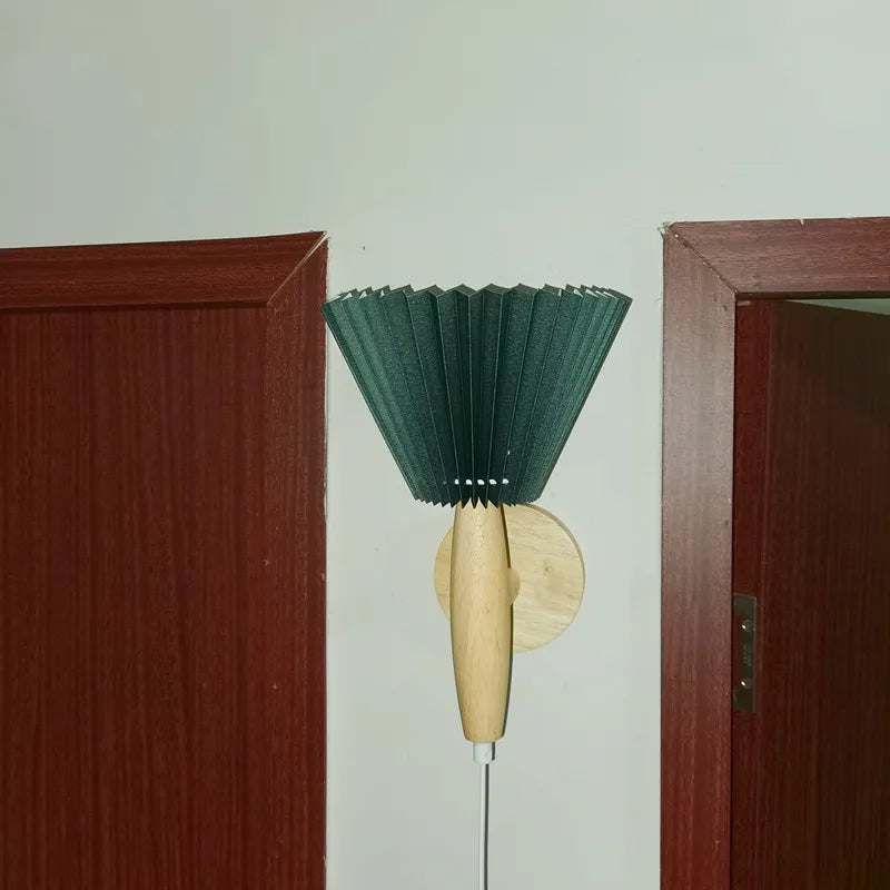 E27 Wooden Wall Lamp Petal Design Nordic Style Axyaa Branded Balcony Light