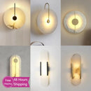 Axyaa Marble LED Sconce: Modern Stone Wall Light for Home, Hotel, Bathroom