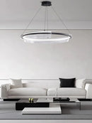 Axyaa Acrylic Ring LED Pendant Chandelier for Living Room and Bedroom