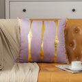 Axyaa Velvet Gold Geometric Pillowcase - 45X45 Decor Sofa Throw Pillow Cover