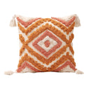 Axyaa Tufted Tassel Boho Cushion Cover in Warm Colors