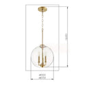 Axyaa Glass Ball Chandelier: Modern Nordic Cafe & Restaurant Lighting