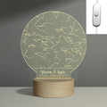 Axyaa Star Map Night Light Custom Name/Date USB Lamp - Anniversary Wedding Birthday Gift