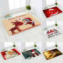 Santa Deer Welcome Mat by Axyaa: Festive Holiday Non-Slip Floor Decor