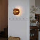 Axyaa Golden LED Wall Sconces - Modern Minimalist Bedroom Lamp