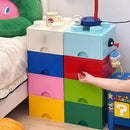 Axyaa Color Block Drawer Organizer Stackable Plastic Cabinet - Home Storage Solution