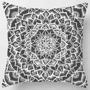 Axyaa Indian Mandala Print Polyester Pillow Case Sofa Decor Throw Pillows 45x45cm