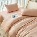 Axyaa Summer Cool Ice Silk Solid Color Duvet Cover in Twin/Full/Queen/King Sizes