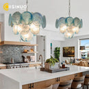 Blue Cloud Glass Pendant Light for Artistic Living Space by Axyaa