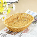 Axyaa Rattan Serving Baskets: Bread Fruit Vegetables Cake Dim Sum Tray Styles