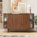 Axyaa Fluted Wooden Sideboard Buffet with Drawers and Shelves