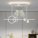 Axyaa Modern Ceiling Fan with LED Light & Control - Bedroom & Living Room Lighting