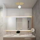 Axyaa Gold LED Ball Ceiling Light for Corridor, Bedroom, and Bar - Minimalist Designer Style