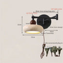 Axyaa Swing Arm LED Wall Lamps in Yellow Travertine