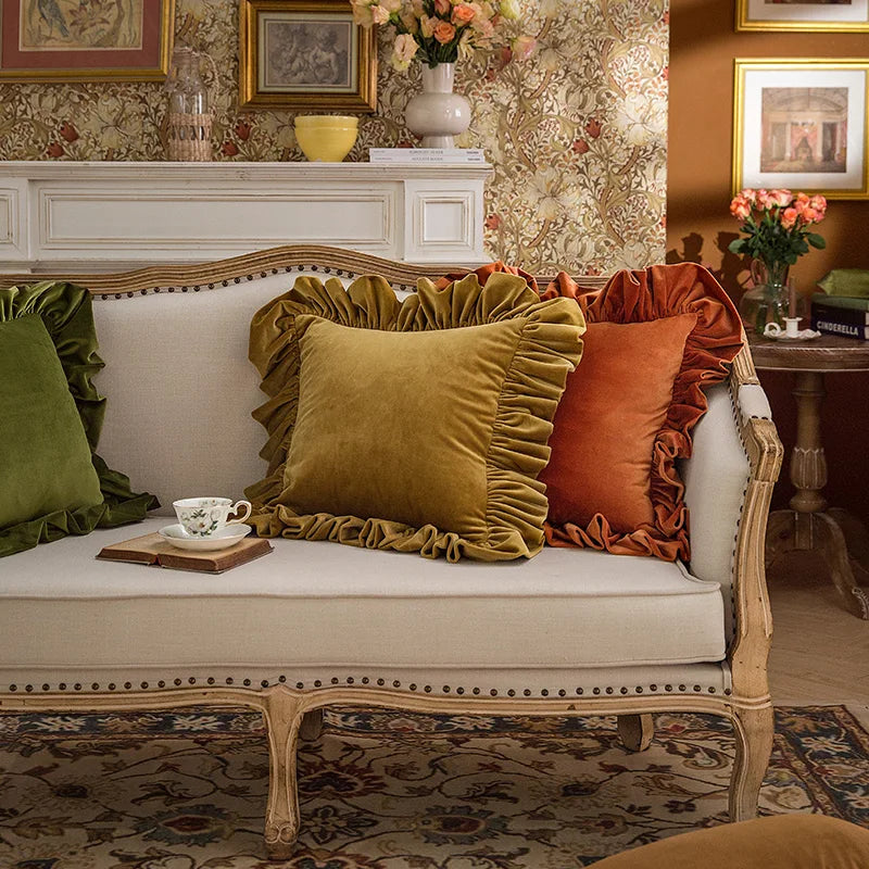 Axyaa Velvet Cushion Covers: Nordic Boho Style Decorative Pillows for Sofa and Bed