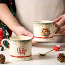 Axyaa Camellia Flower Ceramic Mug with Spoon - Festive Gift for Tea Lovers