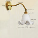 Axyaa Vintage Copper Glass LED Wall Light for Bedroom, Stair, Living Room
