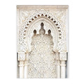 Islamic Beige Flower Canvas Print Mosque Door Wall Art Bohemia Pictures for Modern Home Decor by Axyaa