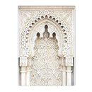Islamic Beige Flower Canvas Print Mosque Door Wall Art Bohemia Pictures for Modern Home Decor by Axyaa