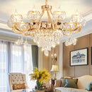Axyaa Luxury Crystal Chandelier: Elegant Lighting for Living Room, Dining, and High-End Spaces