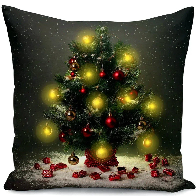 Axyaa Christmas Santa Claus Tree Pillow Case 45x45cm