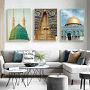 Al-Aqsa & Kaaba Door Canvas Print by Axyaa - Islamic Wall Art for Home Decor