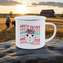 Axyaa Cute Rabbit Enamel Mug for Charming Breakfasts and Outdoor Adventure