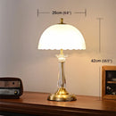 Axyaa Modern Brass LED Crystal Table Lamp for Home Decor