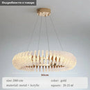 Axyaa Modern Acrylic Chandeliers LED Pendant Lights for Living Dining Room