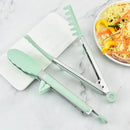 Axyaa Silicone Kitchen Tongs Set - Non-Slip Cooking Tools for Barbecue, Salad, and More