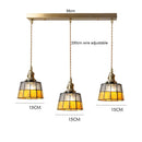Axyaa Vintage LED Pendant Lamp, Japanese Style, Copper Socket, Glass Lampshade
