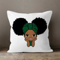 Axyaa Cartoon Girl Pillow Case: Soft Short Plush Cushion Cover for Sofa & Home Decor