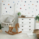 Axyaa Boho Polka Dots Kids Wall Stickers Removable Nursery Decals Bedroom Decor