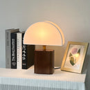 Nordic Solid Wood Table Lamp with Fabric Shade for Bedroom and Study by Axyaa