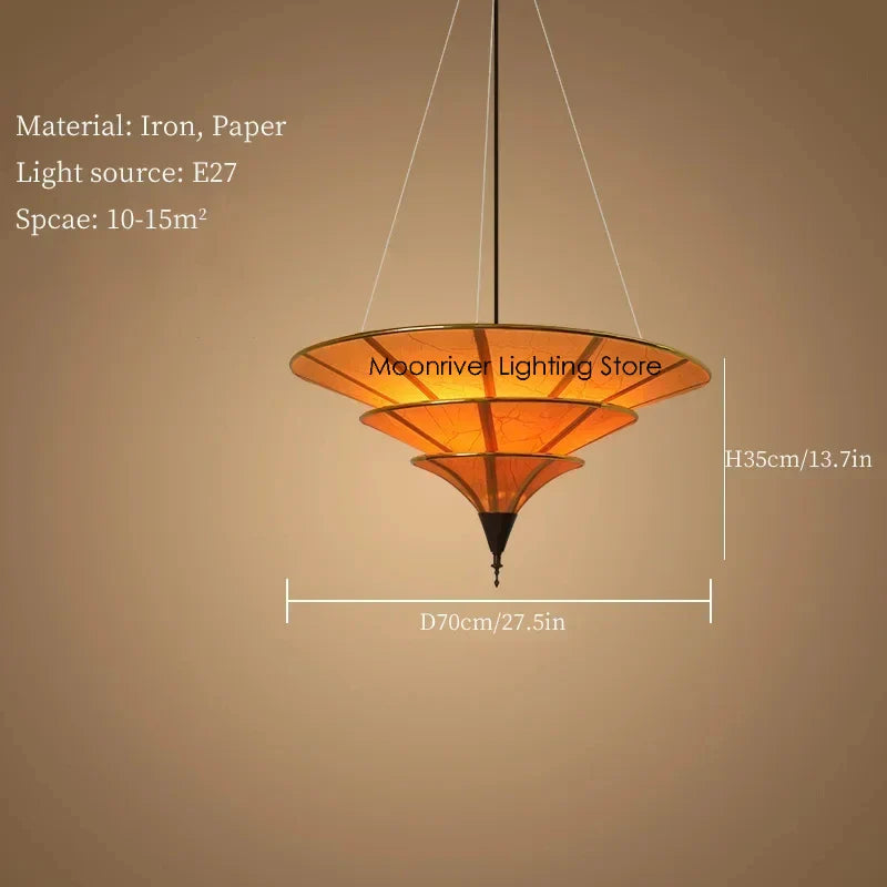 Axyaa Buddhist Mood Chandelier: Southeast Asian Style Pendant Light for Home Decor