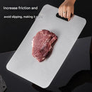 Axyaa Stainless Steel Kitchen Cutting Board for Chopping and Kneading, Double Sided Block