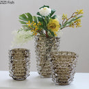 Axyaa Transparent Glass Vase Modern Desk Decoration For Flowers Arrangement