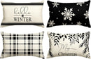 Axyaa Winter Snowflake Pillowcase 40X60cm - Festive Christmas Decor for Sofa
