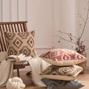 Axyaa Ethnic Diamond Wool Pillow Cover - Geometric Boho Style for Home Decor