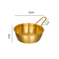Axyaa Stainless Steel Golden Rice Wine Bowl Set - Seasoning Dishes Snack Cups