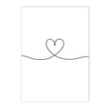 Axyaa Couple Love Kiss Line Drawing Canvas Painting Nordic Living Room Decor