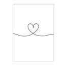 Axyaa Couple Love Kiss Line Drawing Canvas Painting Nordic Living Room Decor