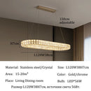 Axyaa Modern Crystal Chandelier LED Ceiling Pendant Lights