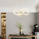 Axyaa LED Circle Pendant Chandelier for Dining Room Kitchen Bar - Modern Indoor Lighting