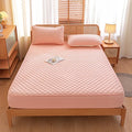 Axyaa Waterproof Cotton Queen Mattress Protector Fitted Sheet, Soft & Breathable
