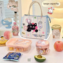Axyaa Cartoon Lunch Box Bag: Korean Style Ice Bag for Student Worker, Thermal Lunch Storage