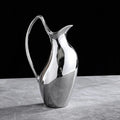 Axyaa Silver Ceramic Vase: Nordic Design Dried Flower Ornaments, Living Room Decoration