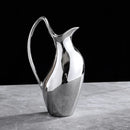 Axyaa Silver Ceramic Vase: Nordic Design Dried Flower Ornaments, Living Room Decoration