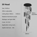 Axyaa Modern LED Chandeliers for Duplex Apartment Stair. Illuminate Living Room with Loft Style Lamp