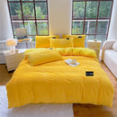 Axyaa Winter Velvet Duvet Cover Set - Solid Color, Thick & Warm, Various Sizes